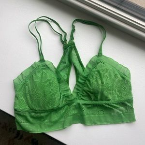 Aerie Kelly Green Lace Bralette